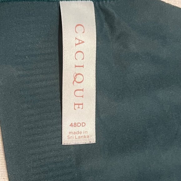 Lane Bryant Cacique Lightly Lined Balconette Bra 48DD Deep Green Adj Straps - Picture 15 of 16